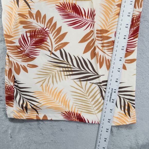 J for Justify Jumpsuit Womens 3X Tan Botanical Leaves Tube Top Crop Wide Leg - Picture 4 of 11